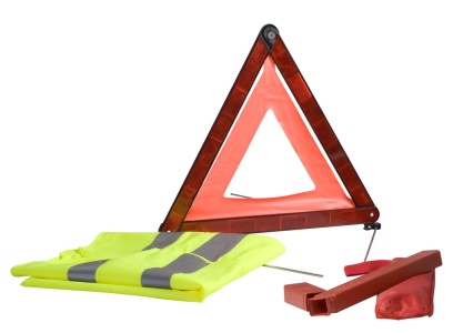 emergency set - výstražný trojúhelník, vesta, pe taška-0